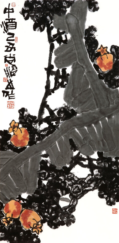 中酒 138cm×68cm 纸本设色 2009年